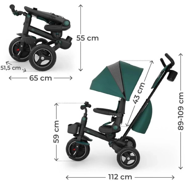Фото - Трёхколёсный велосипед Kinderkraft Spinstep 2 Plus Beige (KRSPST02GREPL00)